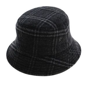 Burberry Wool Check Bucket Hat Size S New